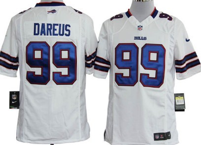 NFL Buffalo Bills 99 Defensive Tackle Marcell Dareus White Game Jersey